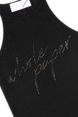 CUBIC HALTERNECK TANK TOP (BLACK)