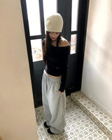 オラフリースダイアゴナルワイドスウェットパンツ