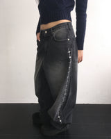 Stud denim pants