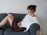 Boho Shirring Mini Dress (Brown)