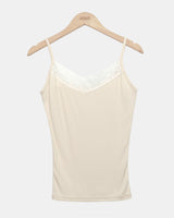Curren Lace Ribbed Sleeveless Top