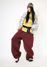(UNISEX)ナーディーオーバーサイズチェックシャツ