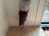 gathered drape top
