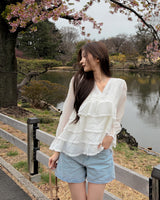 Letchu tiered blouse