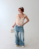ゼロレースカンカンフリルブラウス
