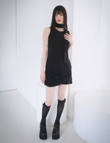 SLEEVELESS RIBBON DRESS(BLACK)