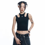 Heart Logo Golji Sleeveless - BLACK