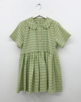 Plaid collar dress (3color) 