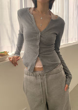 MUTE V RIB CARDIGAN