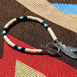 NA shell & turquoise beads bracelet