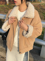 [Fur Lining] Rat Wool Suede Mustang Jumper