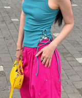 Velvet puffy pants - VELVET PANTS
