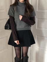 Forever Soft Turtle Neck Short Sleeve Knit (4color)