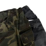 camo bio washed distressed pants
