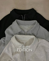 [MADE]Puel Semi zip-up sweatshirt