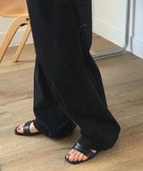 Momo Faux Leather Flat Summer Slippers 2 Colors
