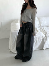Suha Lace Square Ribbed Sleeveless