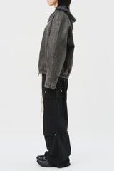 Dex Washed Leather Jumper (2color)