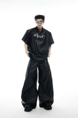 イリデセントデコンストラクテッドVネックTシャツ