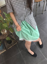 Ruri Color Lace Midi Skirt