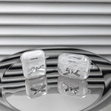 シルバーリボンairpodクリアハードケース (airpods ケース)