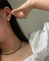 (silver925) ラブリーリボンピアス type2 *gold