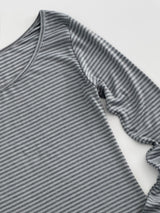 [prts made] ソフトタッチボートネックロングスリーブTシャツ (blue stripe)