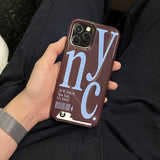 NYC フォーンケースブラウン (card)