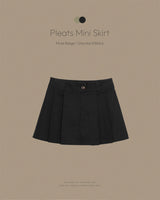 Pleated mini skirt