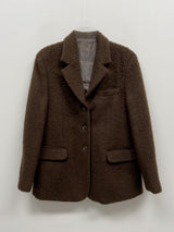 [wool 50%] フォトヘアリーシングルルーズフィットジャケット