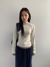 カーフボタンポーラーTシャツ