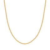 Shiny Curve 925 Silver + 14k gold plating Necklace N059-07G