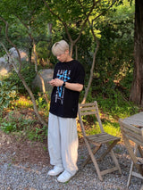 スタースプレーレタリング半袖Tシャツ 3C