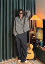 Layered Fall Cropped Check Shirt 3COLOR
