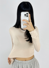 (SPECIAL PLANNED PRICE❤LONG & SHORT❤5 COLORS❤) GLAMOUR SLIM-FIT STRETCH LONG-SLEEVE TURTLE-NECK TOP
