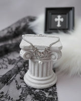 [IDLE Shuhua Necklace] Love Goth Bat Chain Semi Choker Necklace