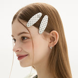 ベビードットロゴヘアピン _ ホワイト