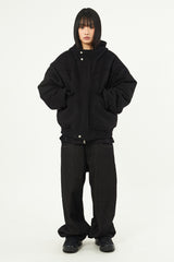 Cloud flap wool hooded jumper