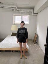 handmade argyle crop knit