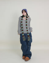 Zelda Double Pocket String Wide Denim Pants