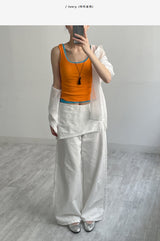 Lace Wrap Balloon Fit Wide Pants