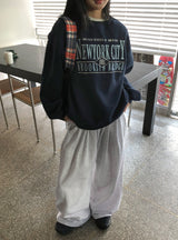 Giddels Brushed Embroidered Over Sweatshirt