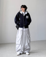 Applique Crop Hood Zip-Up