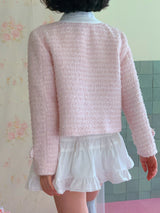 [by LILLOVE] cherry blossom tweed jacket