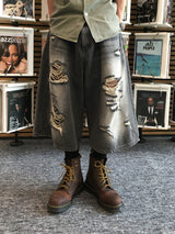 Melan Destroid Bermuda Denim Pants 2C