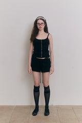 Sweet Dreams Button Cami Top (Black)