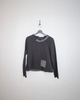 FRILL POCKET T (BLACK)