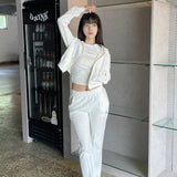 [SET] SLIM FIT HOOD ZIPUP PANTS SET UP