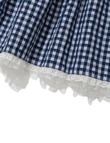 Aライン レース ドレスS(NAVY)