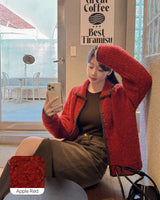 Bicolor loose fit Knit cardigan